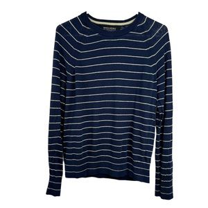 Banana Republic Blue Italian Linen Long Sleeve Sweater Size S preppy crew neck